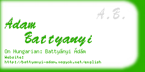 adam battyanyi business card