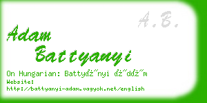 adam battyanyi business card